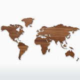 La carte du monde en bois massif